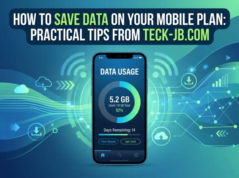 How to Save Data on Your Mobile Plan: Practical Tips from Teck-JB.com